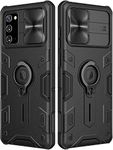 Nillkin Case for Samsung Galaxy Note 20 (6.7" Inch) CamShield Armor Military Grade Camera Close & Open Double Layered Protection TPU + PC Finish with Kickstand Black