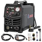 GZ GUOZHI CNC Plasma Cutter, 65 Amp Non-HF Non-Touch Pilot Arc, THC Torch Height Control Enabled 1" Clean Cut, Dual Voltage 110V/220V Digital Plasma Cutter Machine with US Connector