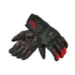 Raida AeroPrix Full Gauntlet Leather Motorcycle Gloves | Knox™ SPS Palm Sliders | Dual Wrist Closure (S, Red)