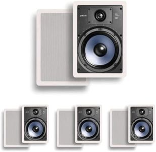 Polk Audio RC85i 2-Way Premium in-Wall 8" Speakers (Pair) | Perfect for Damp and Humid Indoor/Outdoor Placement (White, Paintable Grille)(Pack of 8)