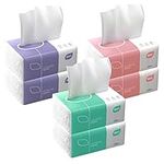 Disposable Facial Tissue, Facial Napkin, White Facial Paper Tissues, Car Tissue Refills, 4-Ply, 6 Packs, 240 Sheets per Pack, 1440 Sheets in Total