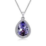 LEECCO Princess Sofia Ncklace Teardrop Pendant Necklace Fashion Jewelry Gift for Girls