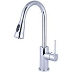 Pioneer 2MT250 Single Handle Kitchen Pull-Down Faucet, PVD Polished Chrome Finish