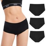 Bambody Absorbent Panty: Period Panties | Maternity and Postpartum Underwear - 3 Pack: Black - Small