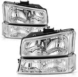 oEdRo Headlight for 03-06 Chevy Silverado 1500 2500 3500 1500HD 2500HD/03-06 Avalanche 1500 2500/07 Silverado 1500 1500HD 2500HD 3500 Classic Headlamp