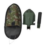 Anirdesh Multifunctional Gardening Shovel Tool with Foldable Pickaxe, Survival Compass Handle & Carry Pouch, Portable Garden Trowel for Digging, Weeding, Camping, Hiking & Outdoor Activities (H951)