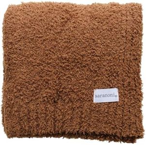 SARANONI Bamboni Luxury Baby Blanket | Cozy & Soft Plush Receiving Blankets | Perfect for Girls & Infant Baby Boy Blankets | Caramel - 30” x 40"