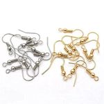 ZILZON® Jewellery Making Earring Hook for Silk Thread Jewellary Making Golden and Silver 50 Golden and 50 Silver (100 Pices),Metal