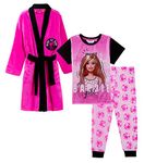 Barbie Girls Dressing Gown + Pyjamas 5-6 Years Pink