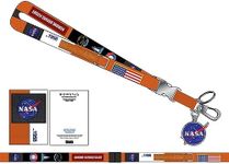 Bioworld Orange Suit Up NASA Lanyard with NASA Logo Keychain