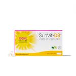 Sunvit-D3 Vitamin D 1000iu - 28 Vitamin D Capsules | Vegan Vitamin D3 Capsules | Halal Vitamin d Supplement | Vitamin D3 Capsules Support The Maintenance of Bone, Teeth & Muscle Function