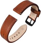 Anbeer Quick Release Leather Watch Straps Genuine Watch Bands for Men Women,20mm Italian Leather Watch Strap, Stainless Steel Buckle