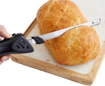 ELITRA HOME Professional Grade Electric Knife | Easy Slice Electric Kitchen Knife for Carving Meats, Bread, Turkey, and More | Stainless Steel Serrated Blade, Carving Fork, and Storage Case