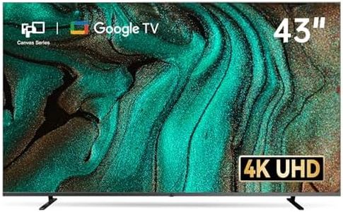 FPD 43 pouces (109 cm) Smart TV 4K UHD LED Ecran Plat Ultra Mince - Compatible avec Google TV, Google Cast, Bluetooth, HDMI, Diffusion en Direct, HDR 10, Dolby Vision - Canvas Series CG43-C1, 2025