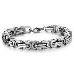 THE MEN THING MASCULINE - 8mm Stainless Steel Bracelet, American trending Style, 7 inch with Lobster Claw Buckle for Men & Boys