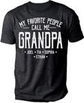 IZI POD- Personalized Grandpa Dad Papa Shirt, Custom Papa Grandkids Name Shirt, Christmas Fathers Day Grandpa Dad Papa Gifts (Grandpa)