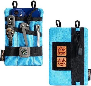 VIPERADE VE1-P Pocket Organizer, EDC Pocket Organizer Men, EDC Organizer Pouch Tool Pouch with 5 Tool Storage EDC Pouch for Flashlight, Pocket Knife, Tactical Pen, EDC Gear (Blue)