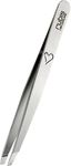 Rubis Classic Heart - Professional Eyebrow Tweezers Slanted Tip with engraved Heart - Slanted Tweezers for Eyebrow Plucking and Hair Removal