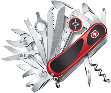 Victorinox Evolution S54 Grip Couteau de Poche Suisse, Léger, Multitool, 32 Fonctions, Tire Bouchon, Lame, Echelles Ergonomiques, Rouge/Noir