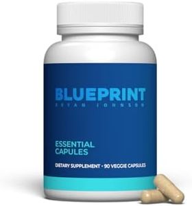 Blueprint Bryan Johnson Essential Capsules - Daily Multivitamin/Multimineral for Women and Men - Antioxidant Supplement with Calcium, Vitamin B1, Vitamin D, and Zinc - Vegan and Non GMO (30 Servings)