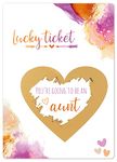 Jolicoon Pregnancy announcement scratch card - You are going to be an aunt - Baby announcement aunt