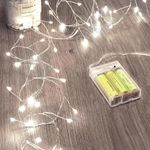 Brightown Fairy Lights, Twinkle String Lights Waterproof Silver Wire 5 Feet 60 Led for DIY Wreath Home Wedding Party Bedroom Mason Jar Holiday Christmas, Pure White