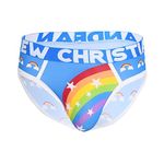 Andrew Christian Mens Underwear Rainbow Brief w/ALMOST NAKED® - Blue - 1 x SIZE M