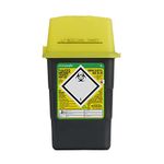 Sharpsafe 1 Litre 5th Generation Yellow /Grey -Sharps Bin Clinical Waste Disposal