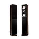 Fluance Reference High Performance 3-Way Floorstanding Loudspeakers with Down-Firing 8" Subwoofers for 2-Channel Stereo Listening or Home Theater System - Walnut/Pair (XL8FW)