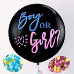 36 In Gender Reveal Party Balloon with Confetti,Large Latex Boy or Girl Balloon for Baby Shower Gender Reveal Party Decoration