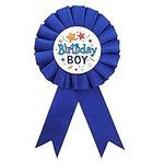 Maggidea Birthday Boy Rosette Badge Blue Birthday Boy Award Ribbon Badge Birthday Boy Decorations for Kids Boys Birthday Party Decoration Supplies