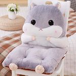 Soft Back Seat Cushion Pad Hamster Shaped Comfort Seat Pad Plush Cozy Armchair Seat Cushion Support Office Seat Pad Relieves Back Coccyx Sciatica Tailbone Pain Relief Chair Cushions for Home Office