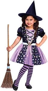 Amscan Girl's Starlight Witch Costume, Size 4-6 Years