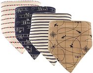 Hudson Baby Unisex Baby Cotton Bandana Bibs, Airplane, One Size