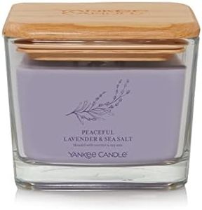 Yankee Candle Peaceful Lavender & Sea Salt Well Living Collection Medium Square Candle, 11.25 oz.