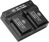BM Premium 2-Pack of LP-E12 Batteries and USB Dual Battery Charger for Canon EOS-M, EOS M2, EOS M10, EOS M50, EOS M50 Mark II, EOS M100, EOS M200, SX70 HS, Rebel SL1 Digital Cameras