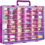 FULLCASE Case Compatible with 5 Surprise for Mini Brands Toys Series 1 2 3 4 Mystery Capsule Real Miniature Collectible Kit Storage for Littles, for Mini Mart Collection Organizer(Box Only) Purple