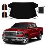 Windshield Cover for Ice and Snow, Thicken Extra Large Size Car Windshield Snow Cover with Side Mirrors Cover, Windshield Frost Cover Windproof Covers Fits Most SUVs Trucks (82.8"x 47")