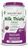 HealthyHey Nutrition Milk Thistle (Silymarin Marianum) - 600mg Extract - Support Liver Health - 120 Veg. Capsules