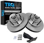 TRQ Front Brake Pad & Rotor Kit Brake Pads Brake Rotor Ceramic Compatible with 1999-2003 Ford F-150 2004 F-150 Heritage 1997-1999 F-250