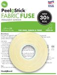 HeatnBond PeelnStick Fabric Fuse Hem Tape - Double Sided Fabric Adhesive - No-Sew, No-Iron Hemming Tape - Peel and Stick Fabric Fuse - Made in USA - 5/8" x 30 ft (360 in) Roll