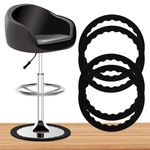 4pcs Bar Stool Leg Protectors Ring for 14.5" to 16.5" Round Base, Anti-Slip Barstool Silicone Cover No Noise & Scratches Chair Footrest Bottom Pads for Wooden Floor
