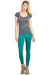 Sofra Leggings - Women's Seamless Cable Knit Fleece Leggings - Teal