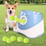 Polegas Automatic Dog Ball Launcher, Ball Thrower Dog Machine with 6 Tennis, 3 Modes Indoor Outdoor Ball Launcher for Dogs, Interactive Pet Toy for Dog Training