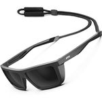 ATTCL Sports Polarized Sunglasses For Men Women Cycling Driving Fishing 100% UV Protection Sunglass, Back-all/Not Mirrored, Medium