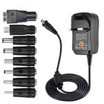 Variable Power Supply,Universal Multi Voltage Power adapter 30W 2000mA Universal AC/DC Adapter Switching Power Supply with 8 Selectable Adapter Tips & Micro USB Plug, for 3V to 12V