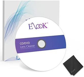 Elook CD Player Cleaner, Laser Lens Cleaning Disc for CD/VCD/DVD Player,Included Microfiber Cloth.