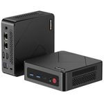 BOSGAME E4 Mini PC, Mini Computers with AMD Ryzen 5 3550H, 16GB DDR4 512GB PCIe SSD, Dual RJ45, 4K Triple Display, USB-C, USB 3.2, Wi-Fi 5/BT 5.0, Desktop Computer for Office, Home & Streaming