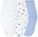 aden + anais Dino Rama Wrap Swaddle, Small/Medium (Pack of 3)