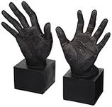 Benzara BRU-70470 Urban Trends Decorative Resin Hand Bookend Set of Two